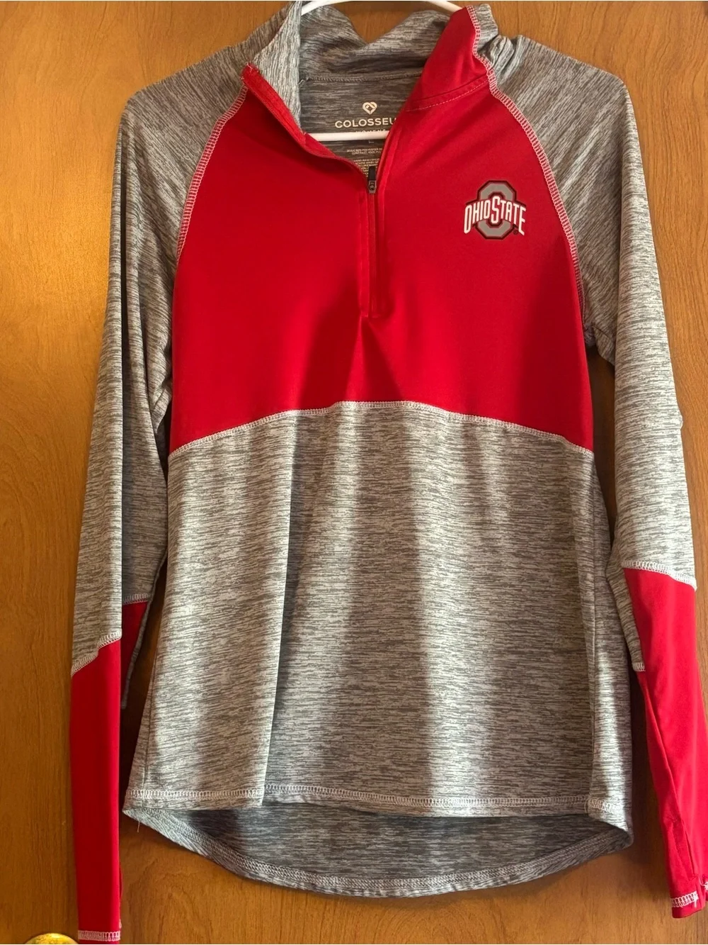 Ohio State Women’s Red & Gray Performance 1/4-Zip Pullover-L